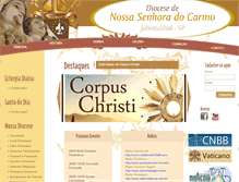 Tablet Screenshot of diocesejaboticabal.org.br